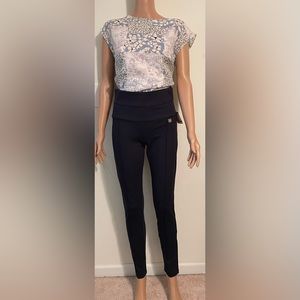 Ann Klein dark blue skinny stretch